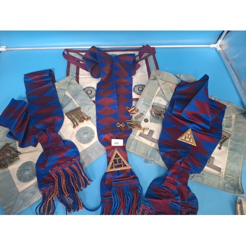 485 - Vintage Masonic Bags, Sashes and Regalia