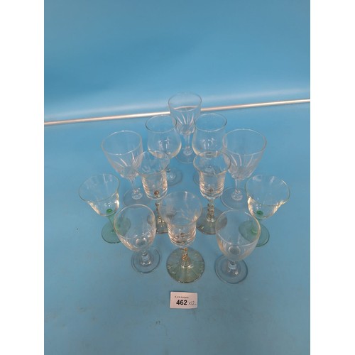 462 - Vintage/Retro Glasses x12 Some Are Coloured To Include Sherry, Port and Brandy