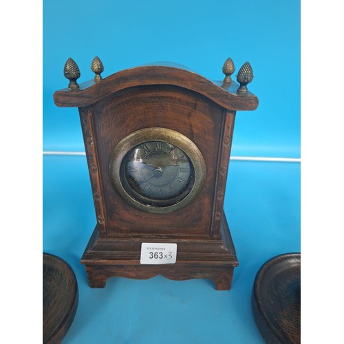 363 - Vintage/Antique Candlesticks and a Retro Clock