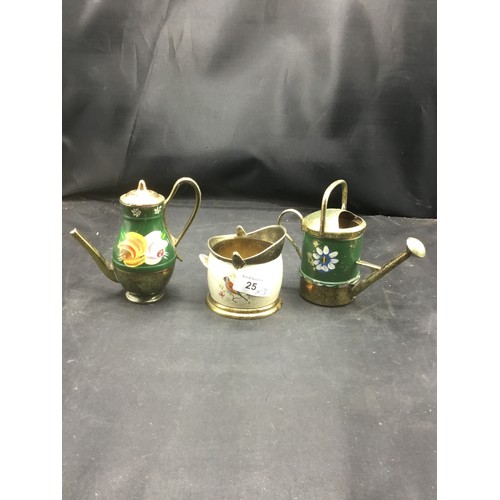 25 - Bargeware Art x3 To Include a Watering Can