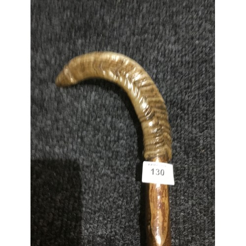 130 - Vintage/Antique Horned Walking Stick