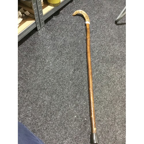 130 - Vintage/Antique Horned Walking Stick