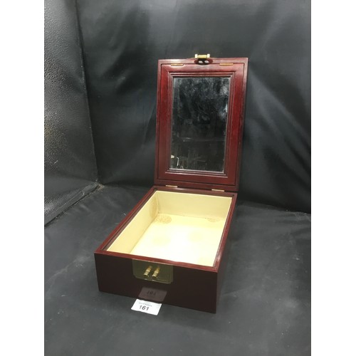 161 - Chinese Box With Mirror Inside For Make Up/Jewellery