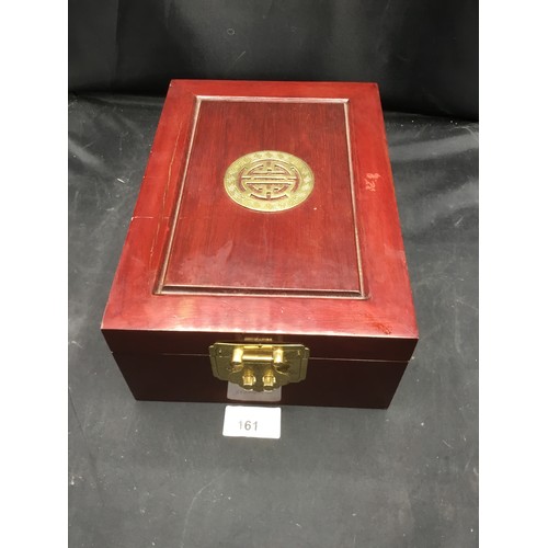 161 - Chinese Box With Mirror Inside For Make Up/Jewellery