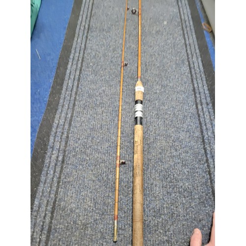 500 - Vintage Bamboo 2 Piece Rod By Black Signed and Numbered Has Wear But In Good Condition