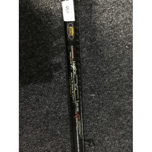 498 - Used Like New Two Piece Hi Tec Spiral Spinning Rod Italian Carbon