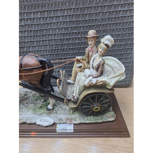 560 - Italian Horse and Cart Signed