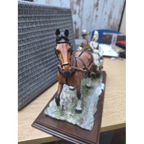 560 - Italian Horse and Cart Signed