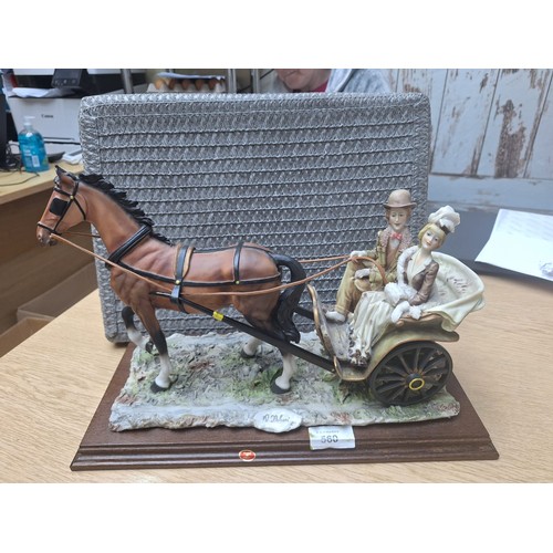 560 - Italian Horse and Cart Signed