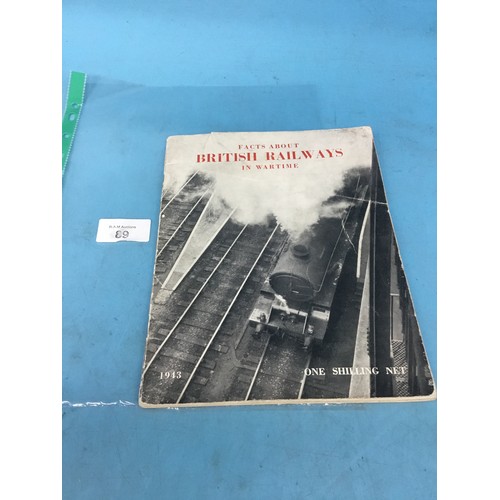 89 - Vintage 1943 British Railways in Wartime Book