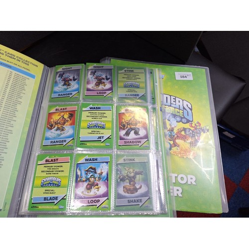 584 - Skylanders Collectable Albums x2 Lots Of Cards