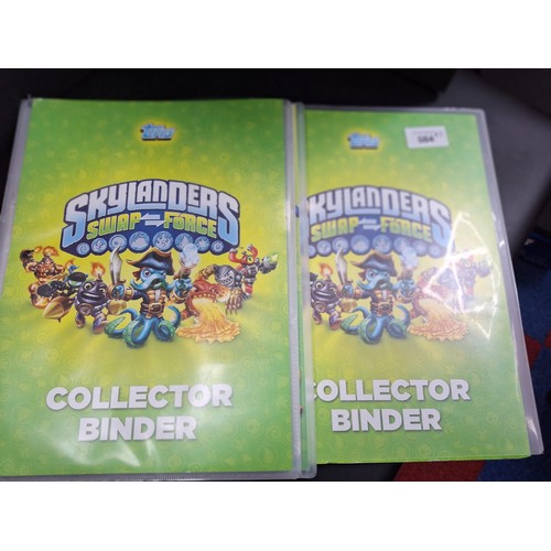 584 - Skylanders Collectable Albums x2 Lots Of Cards