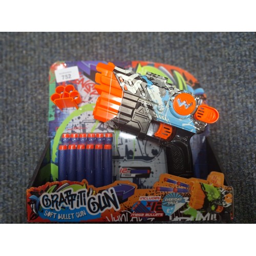 752 - New In The Box Graffiti Soft Bullet Gun