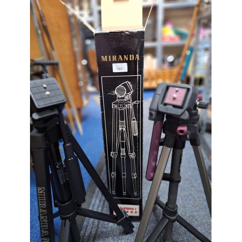 780 - Boxed Miranda Tripod and a Hama Camera Series Tripod