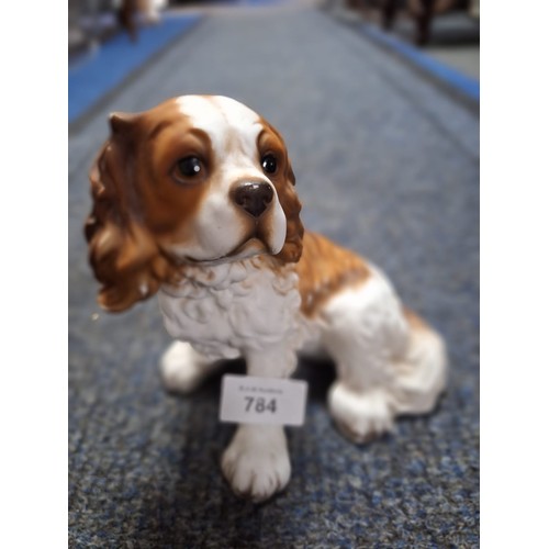 784 - Vintage/Retro Ceramic Spaniel Figurine Stamped and Numbered