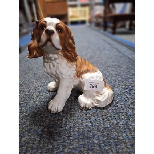 784 - Vintage/Retro Ceramic Spaniel Figurine Stamped and Numbered