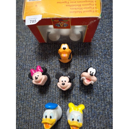 785 - Boxed Disney Figural Markers x6 To Include Mickey, Minnie, Pluto, Donald, Daisy and Goofy