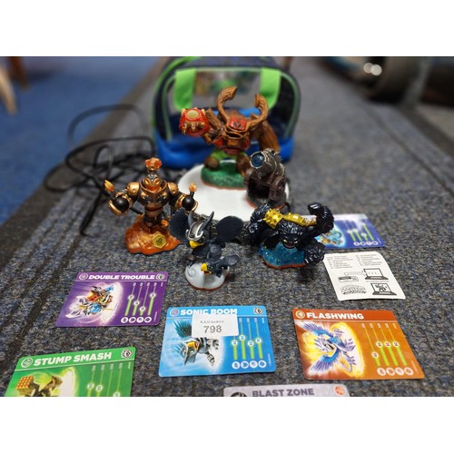 798 - Bag Of Skylanders Figures and a Stand