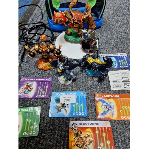 798 - Bag Of Skylanders Figures and a Stand