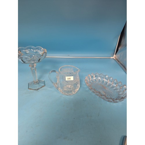 618 - Vintage/Retro Glass Items x3