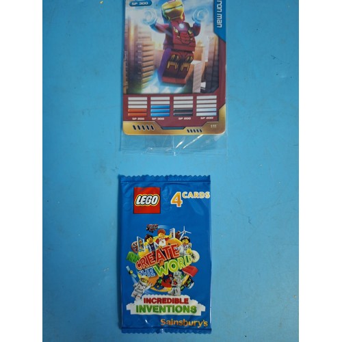 605 - 13 Packs of Lego Cards and 1 Pack of Iron Man Cards