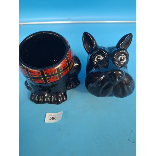 586 - Scottish Terrier Biscuit Barrel