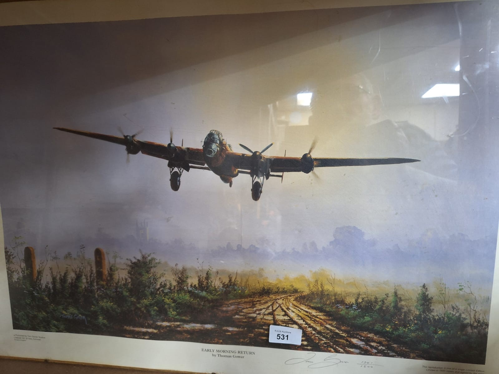 Early Morning Return Limited Edition Print HandSigned Tom Gower 1341/1500