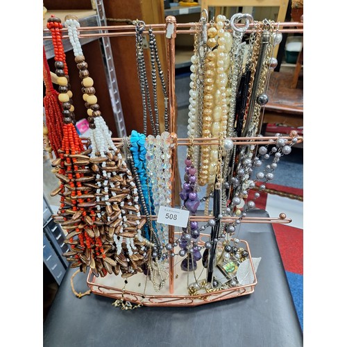 508 - Large Stand of Tribal Fashion and Vintage Jewellery (stand not included)