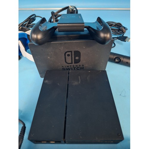 483 - Nintendo Switch Accessories and a PS2 Console With Leads and Headset