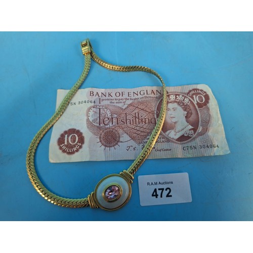 472 - Old 10 Shilling Note and a Fashion and Vintage Necklace