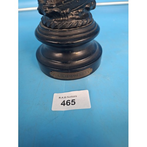 465 - Commerce Figurine On a Base Metal Possibly Bronze