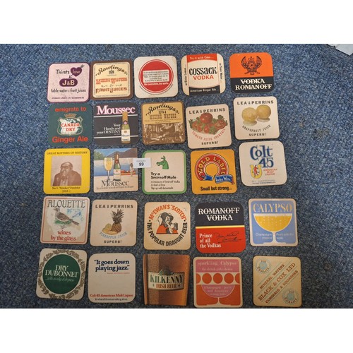 99 - Vintage/Retro Collectable Beer Mats x25 Drink Related