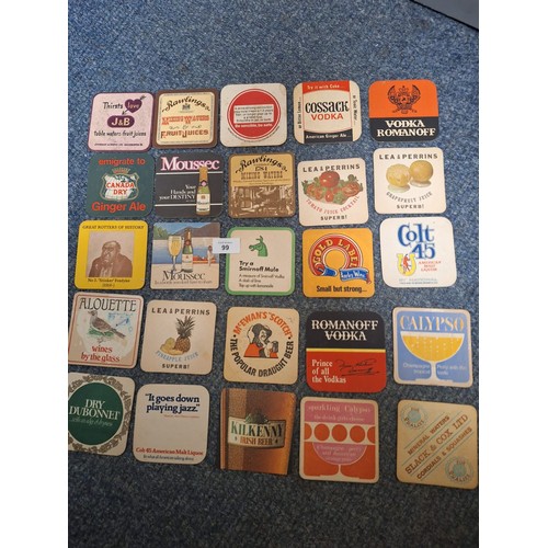 99 - Vintage/Retro Collectable Beer Mats x25 Drink Related