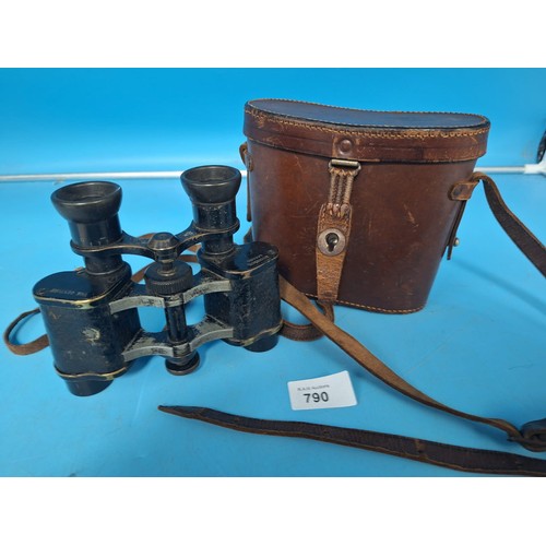 790 - Vintage/Antique Aitchison London Binoculars In The Case