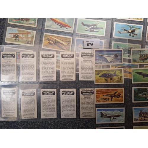 676 - Full Set of Brooke Bond Tea Cards History of Aviation