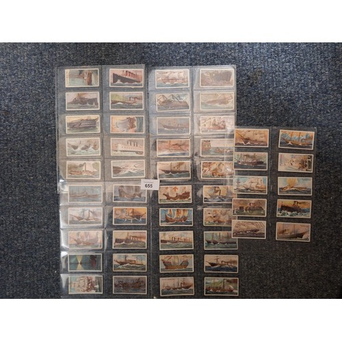 655 - Rare Set of Wills Cigarette Cards Ships Celebrated Full Set