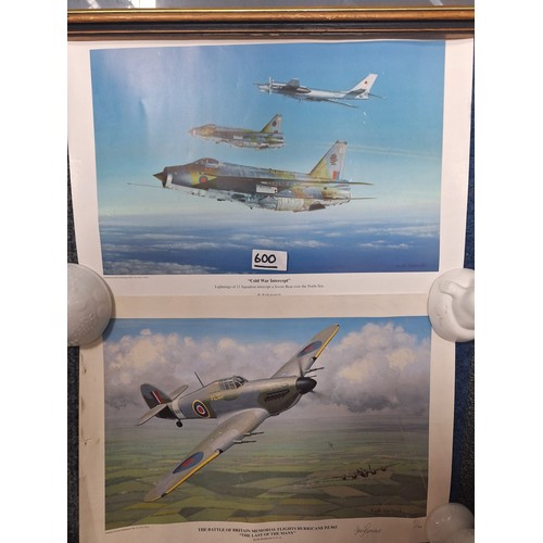 600 - Limited Edition First Flight Spitfire In a Frame Signed By The Artist and The Pilot and Two Prints