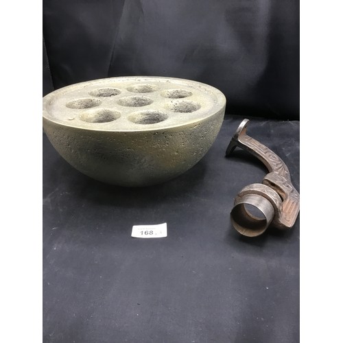 168 - Tea Light Holder and a Cast Iron Gun Candlestick