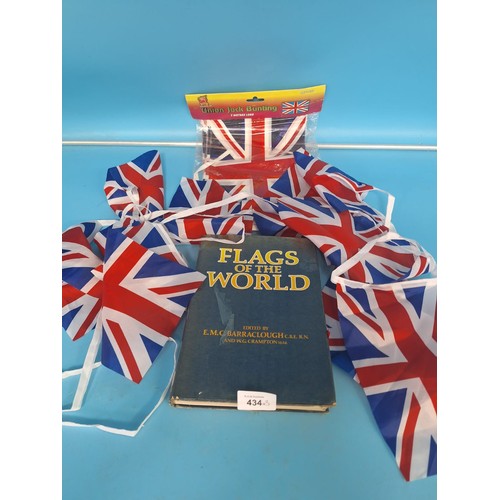 434 - Flags of The World Book and Union Jack Bunting x2 One New In The Pack and One Opened Pack