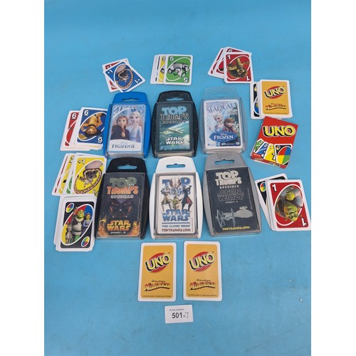 501 - Top Trumps x6 and Madagascar Uno Cards