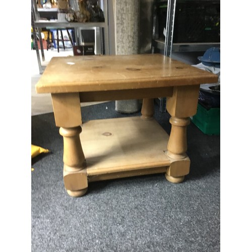 347 - Super Heavy Retro Pine 2 Tier Coffee Table