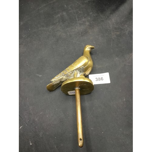 386 - Brass Bird Car Bonnet Mascot