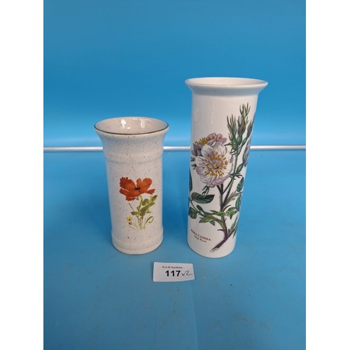 117 - Portmerion Vase and a Kernewick Vase