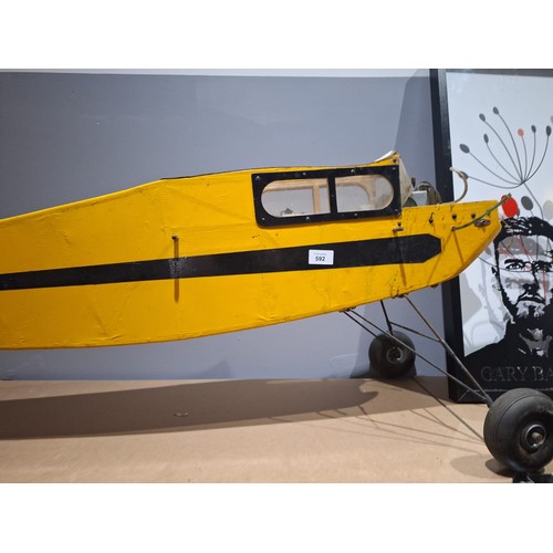 592 - For Repair/Project Yellow Model Aircraft With Red Wings 6ft x 6ft x 14