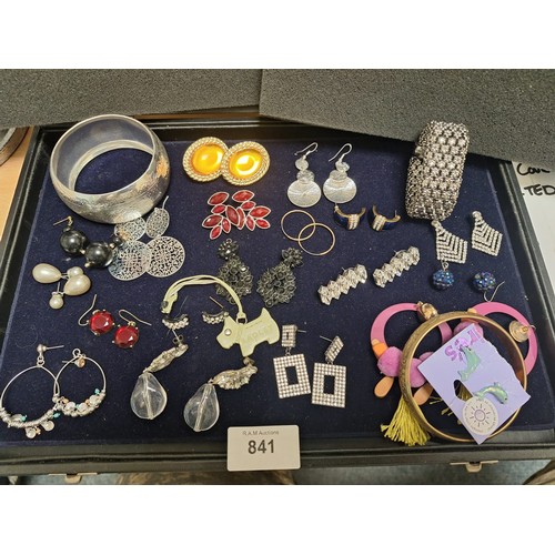 841 - Pad of Fashion and Vintage Earrings and Bracelets