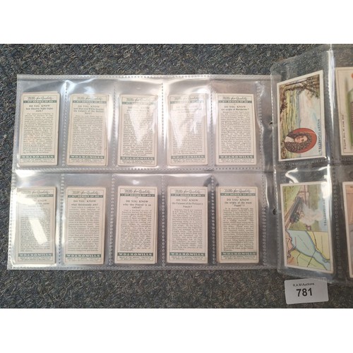 781 - Full Set Of WD and HO Wills Cigarette Cards Issued 1933 Largest Of 4 Series Do You Know