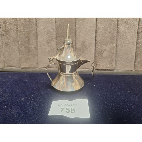 758 - 925 Silver Eastern Coffee Pot