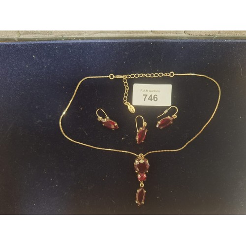 746 - Boxed Vintage Pilgrim Necklace and Earrings