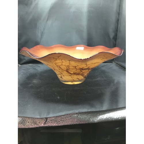 481 - Extra Large Murano Style Glass Bowl Approx 16