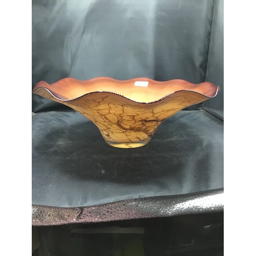 481 - Extra Large Murano Style Glass Bowl Approx 16